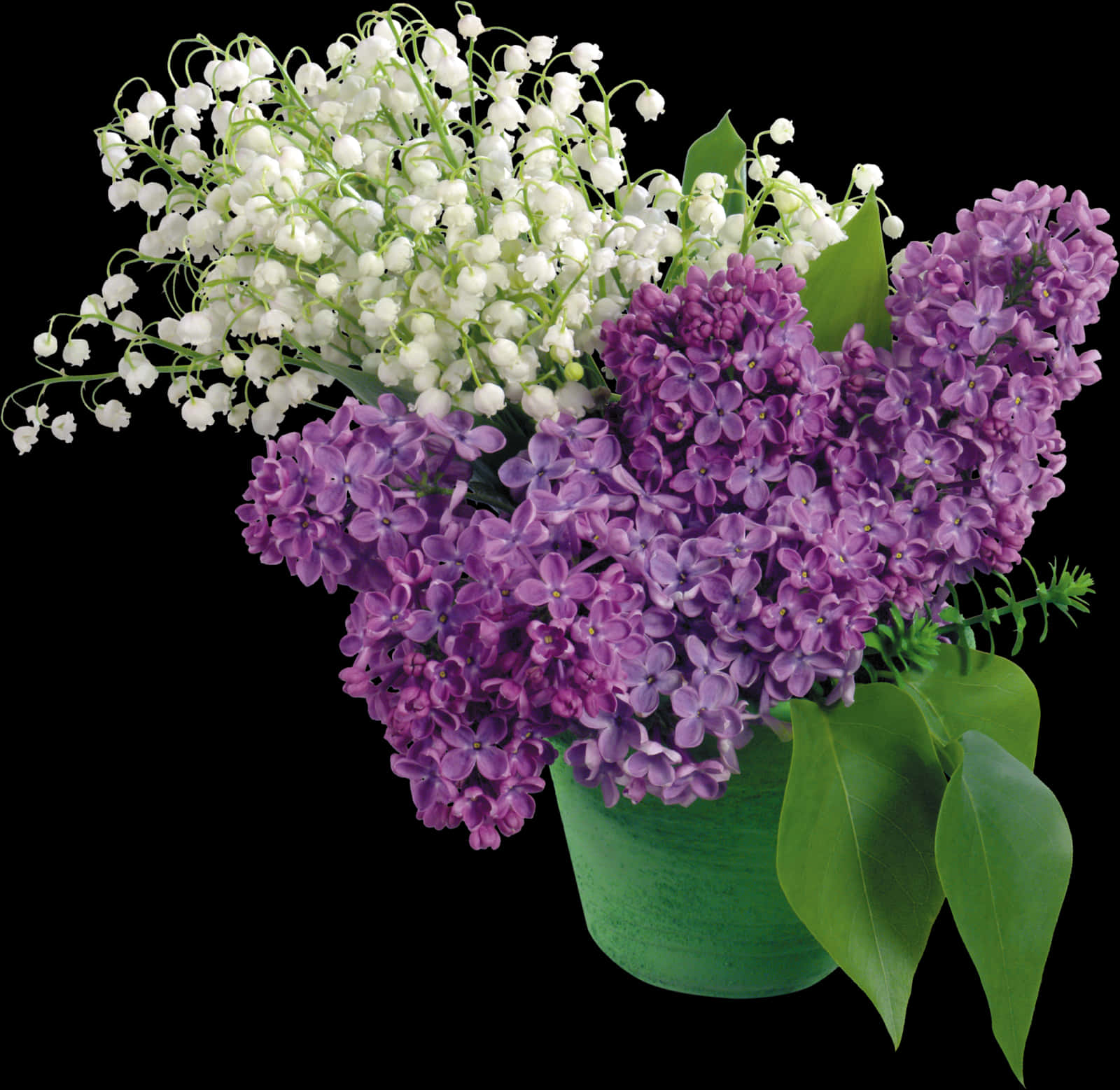 Lilacsand Lilyofthe Valley Bouquet PNG image