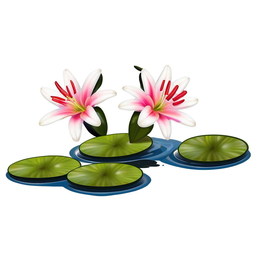 Lilies On Pond Png Rpl12 PNG image