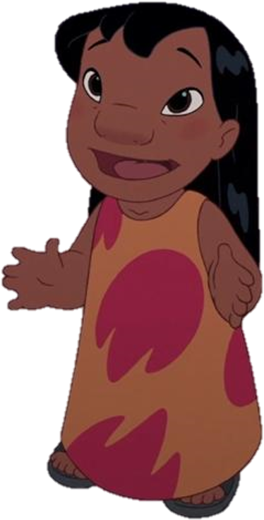 Lilo Pelekai Smiling Character Illustration PNG image