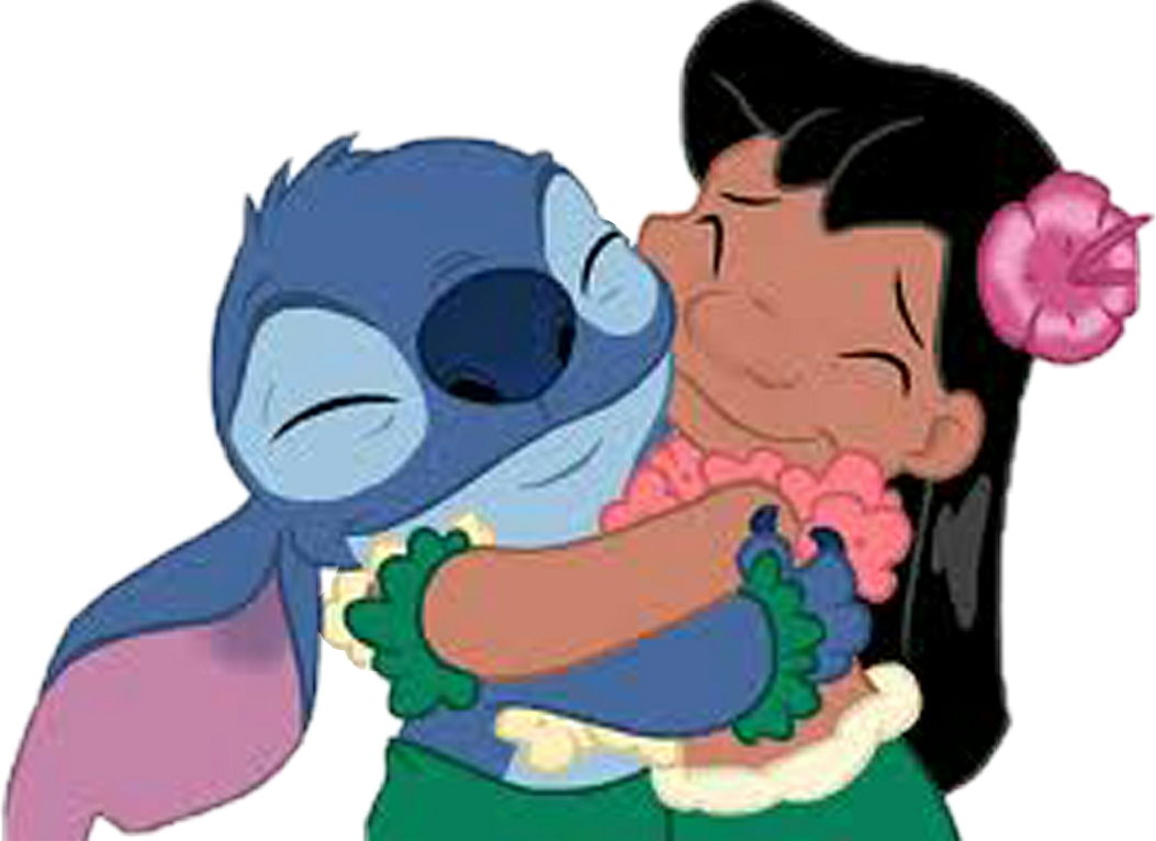 Liloand Stitch Hug PNG image