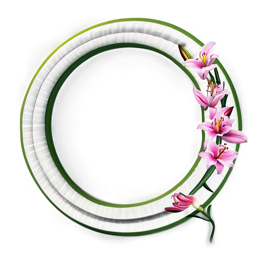 Lily Flower Circle Png 06252024 PNG image