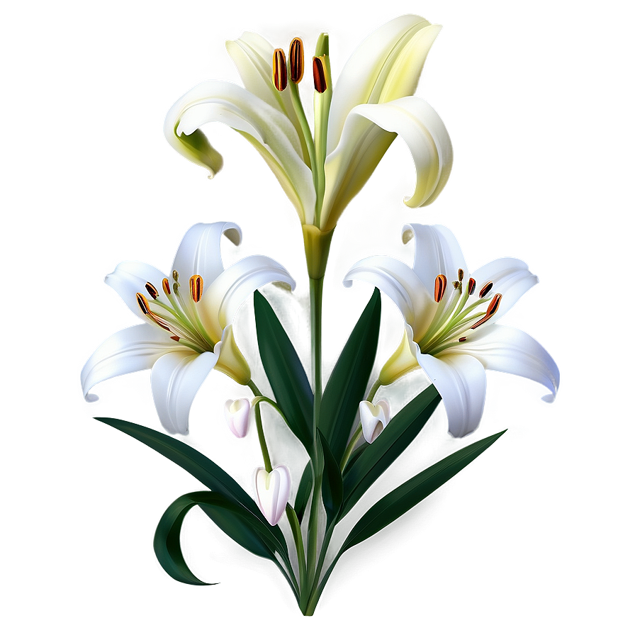 Lily Flower Pattern Png Sok38 PNG image