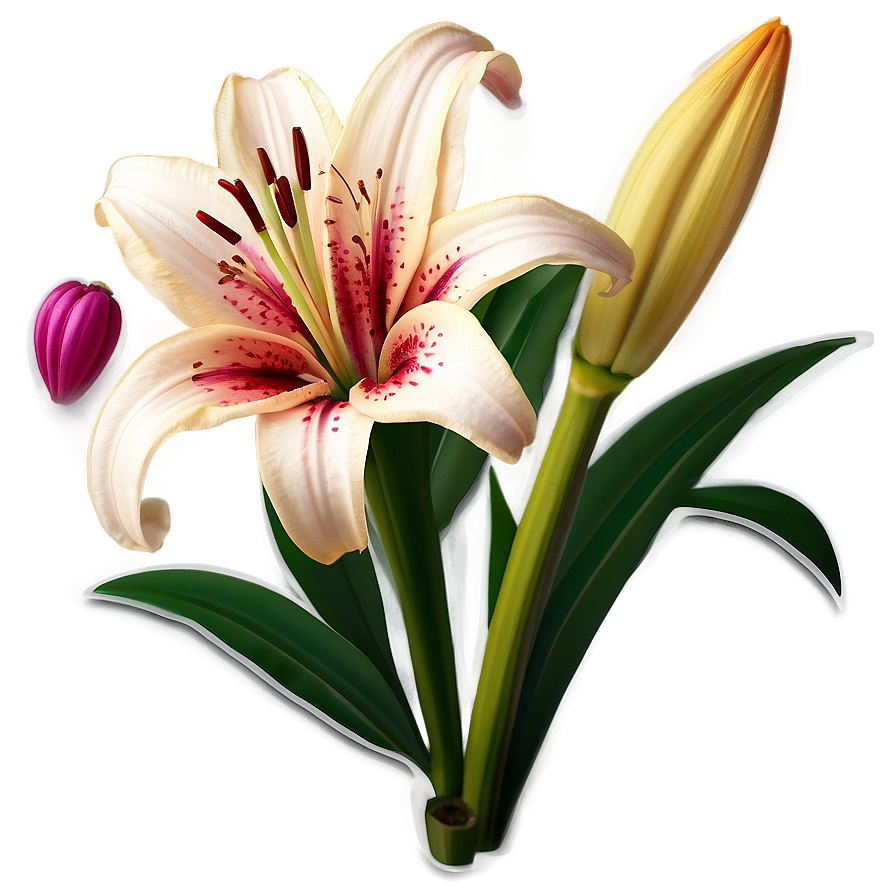 Lily Flower Sticker Png Kjo PNG image