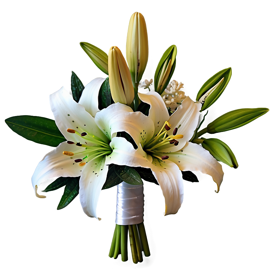 Lily Wedding Bouquets Png Nwu PNG image