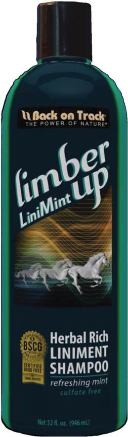 Limber Up Herbal Liniment Shampoo Bottle PNG image