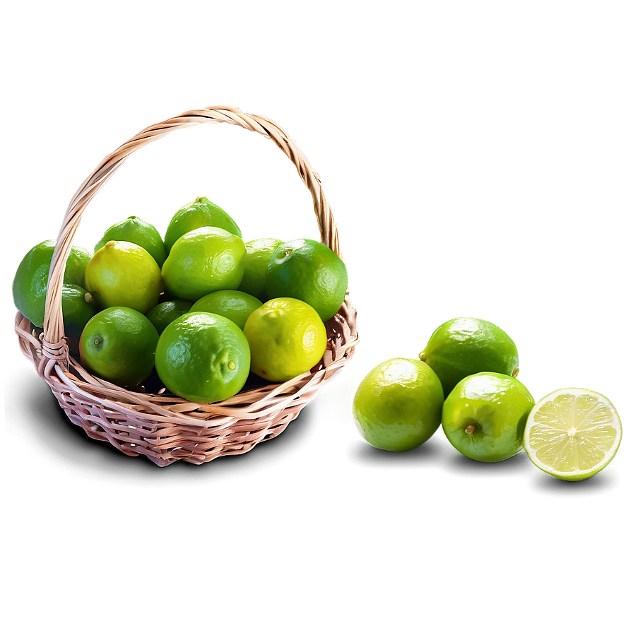 Lime In Basket Png 05242024 PNG image