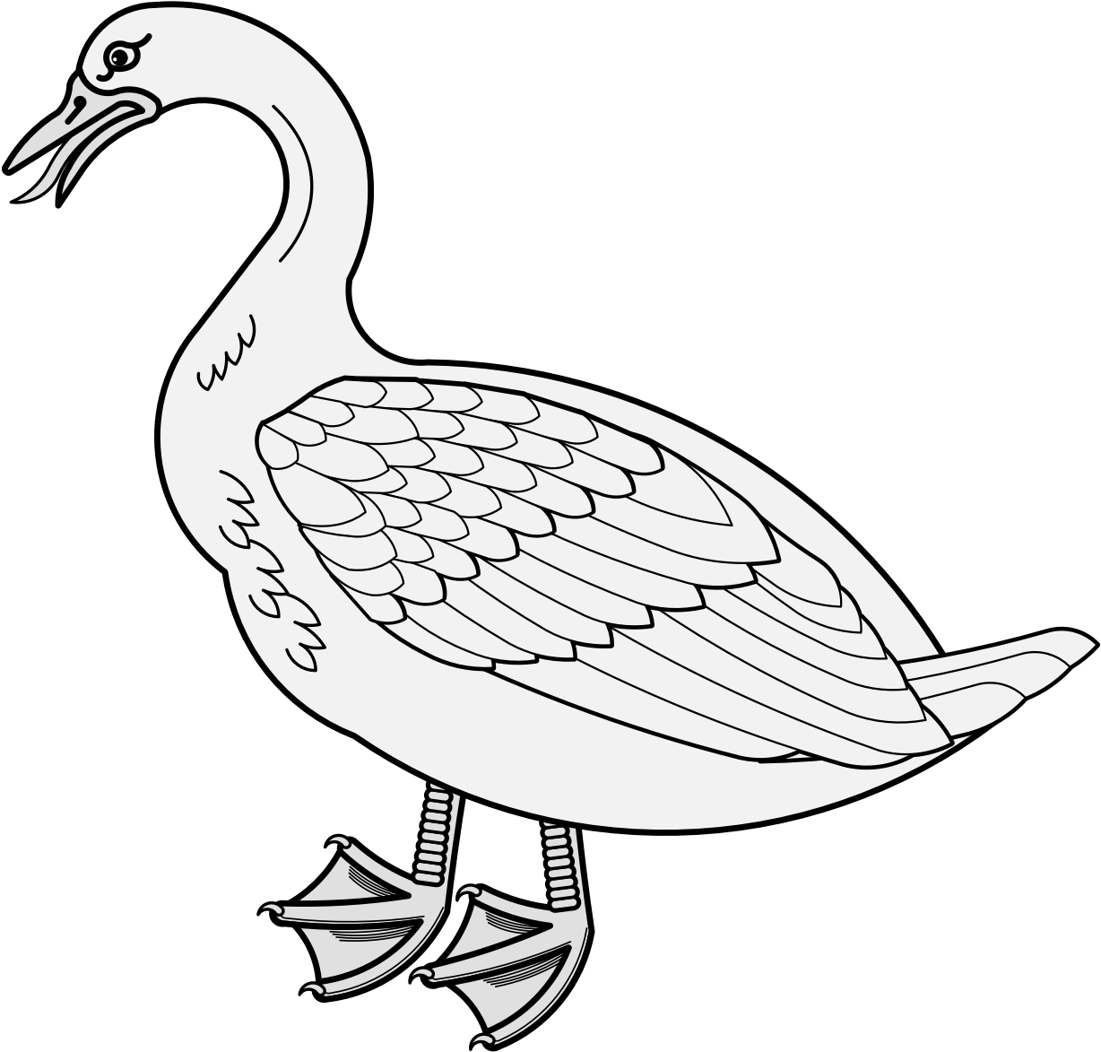 Line Drawing Goose Illustration PNG image