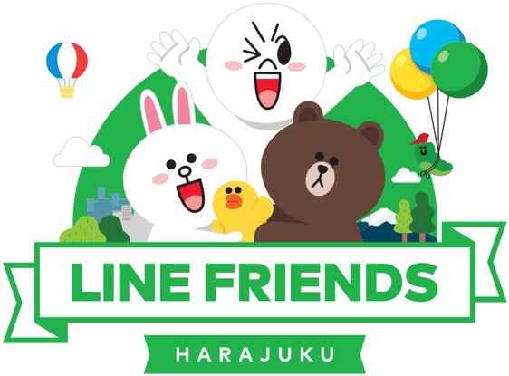 Line Friends Characters Harajuku PNG image