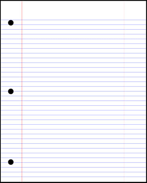 Lined Notebook Paper PNG image