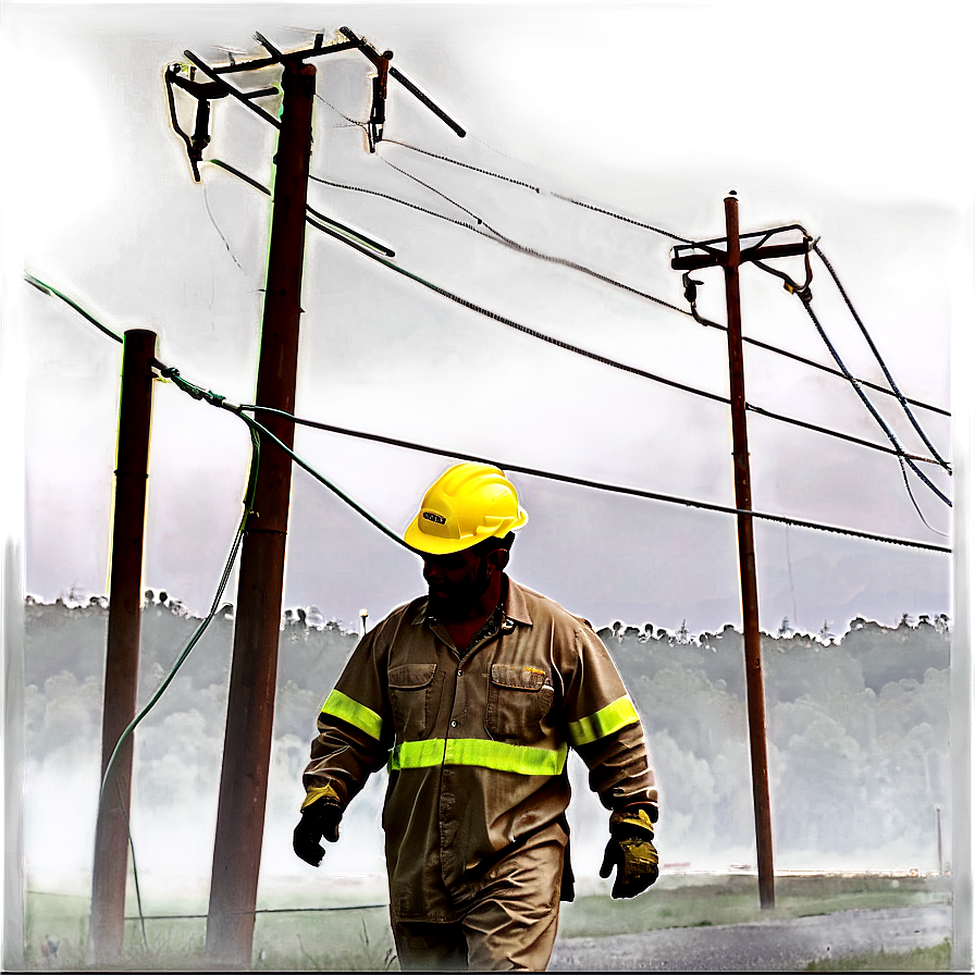 Lineman In Hazardous Weather Png Int84 PNG image