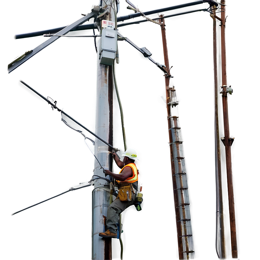 Lineman In Storm Repair Png Xvw PNG image