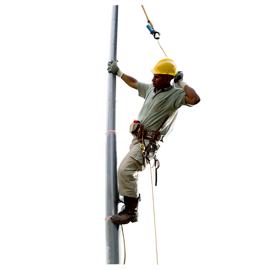 Lineman Pole Climbing Gear Png 06282024 PNG image