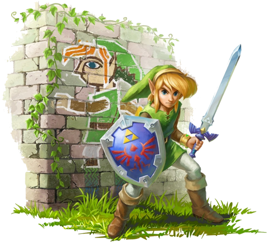 Link Hero With Swordand Shield PNG image