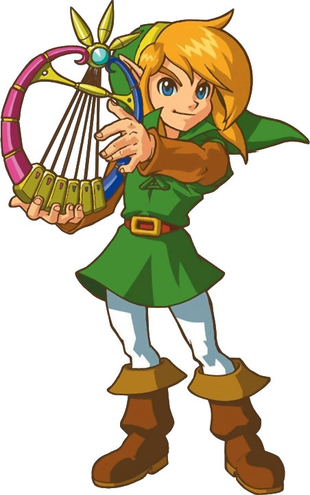 Link Playing Harp Artwork PNG image