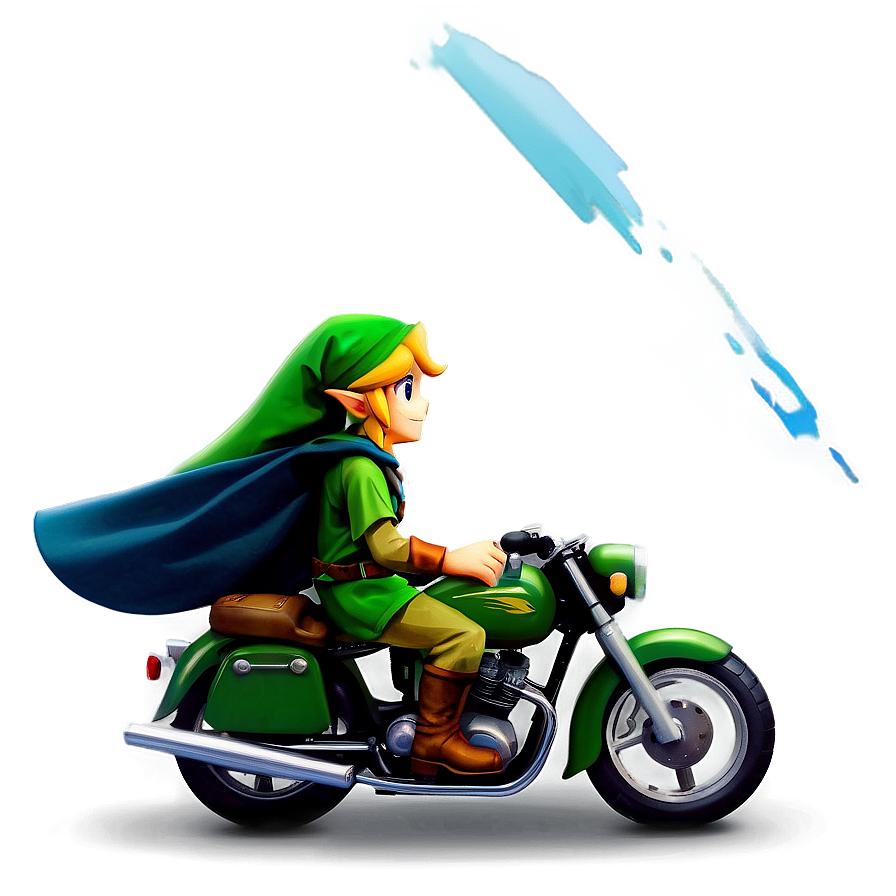 Link Riding Motorcycle Png 99 PNG image