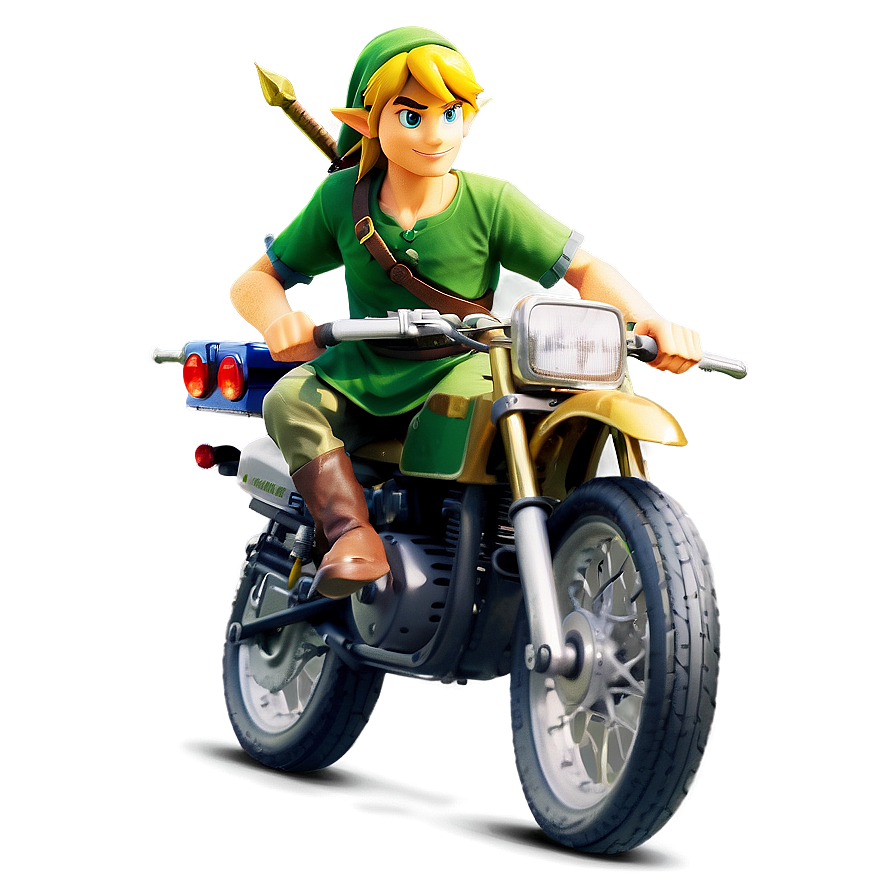 Link Riding Motorcycle Png Hky11 PNG image