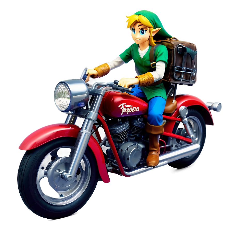 Link Riding Motorcycle Png Qve PNG image