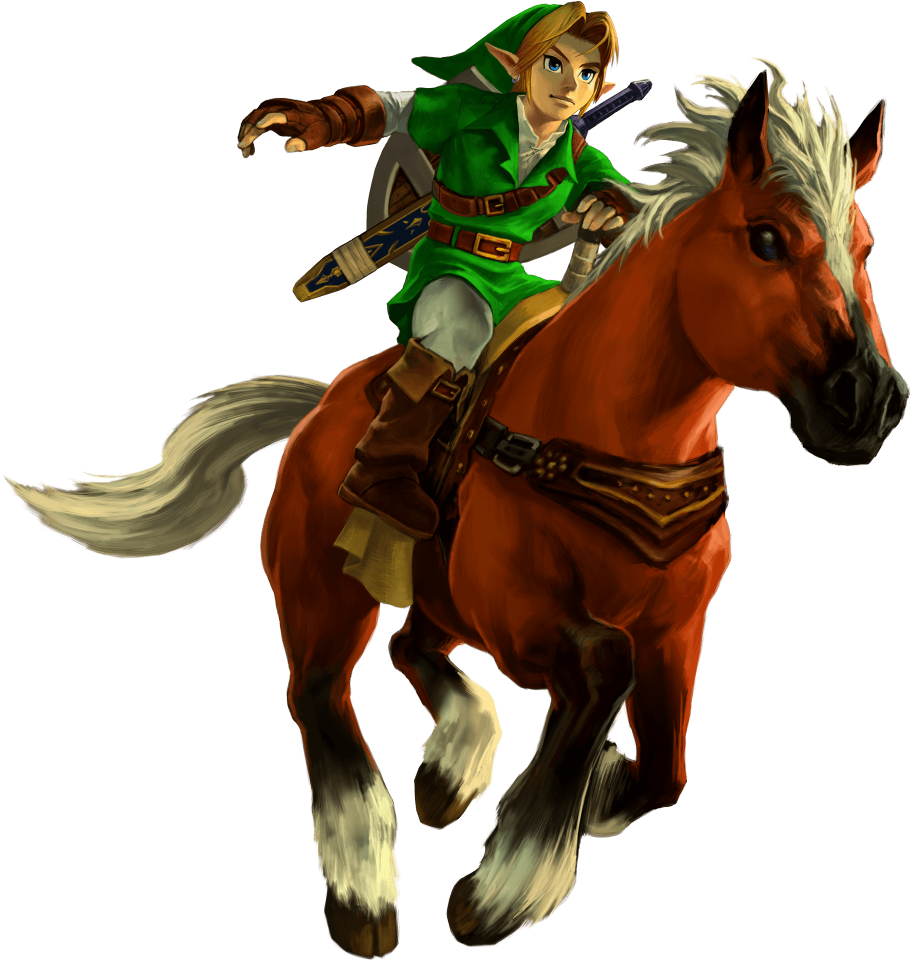 Linkand Epona Zelda Series PNG image