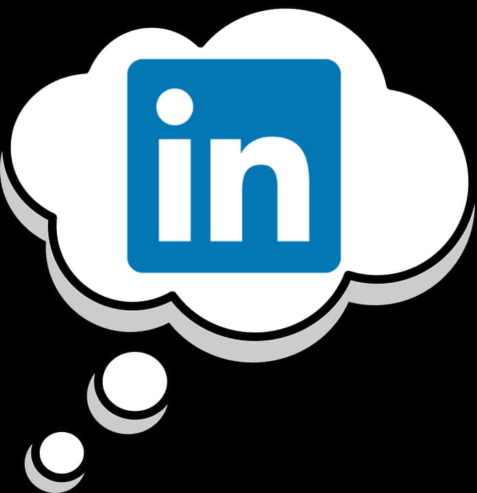 Linked In Logo Cloud Illustration PNG image