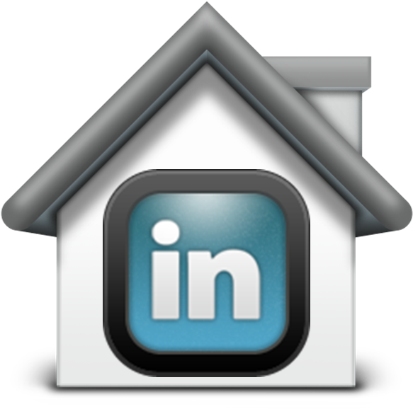 Linked In Logo House Icon PNG image