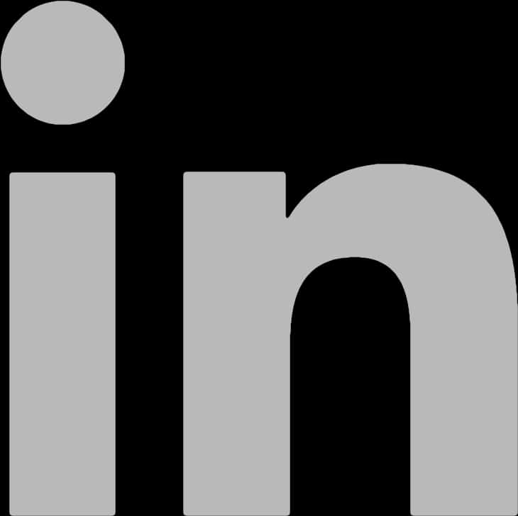 Linked In Logo Icon Gray PNG image