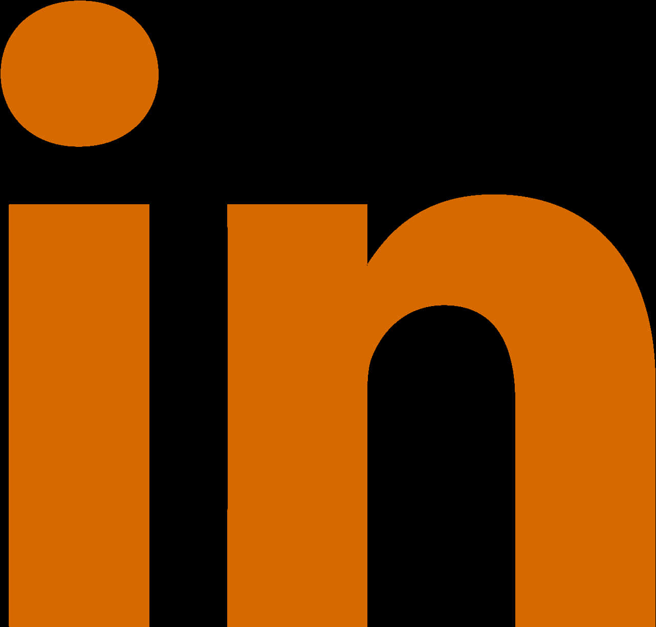 Linked In Logo Orange Background PNG image