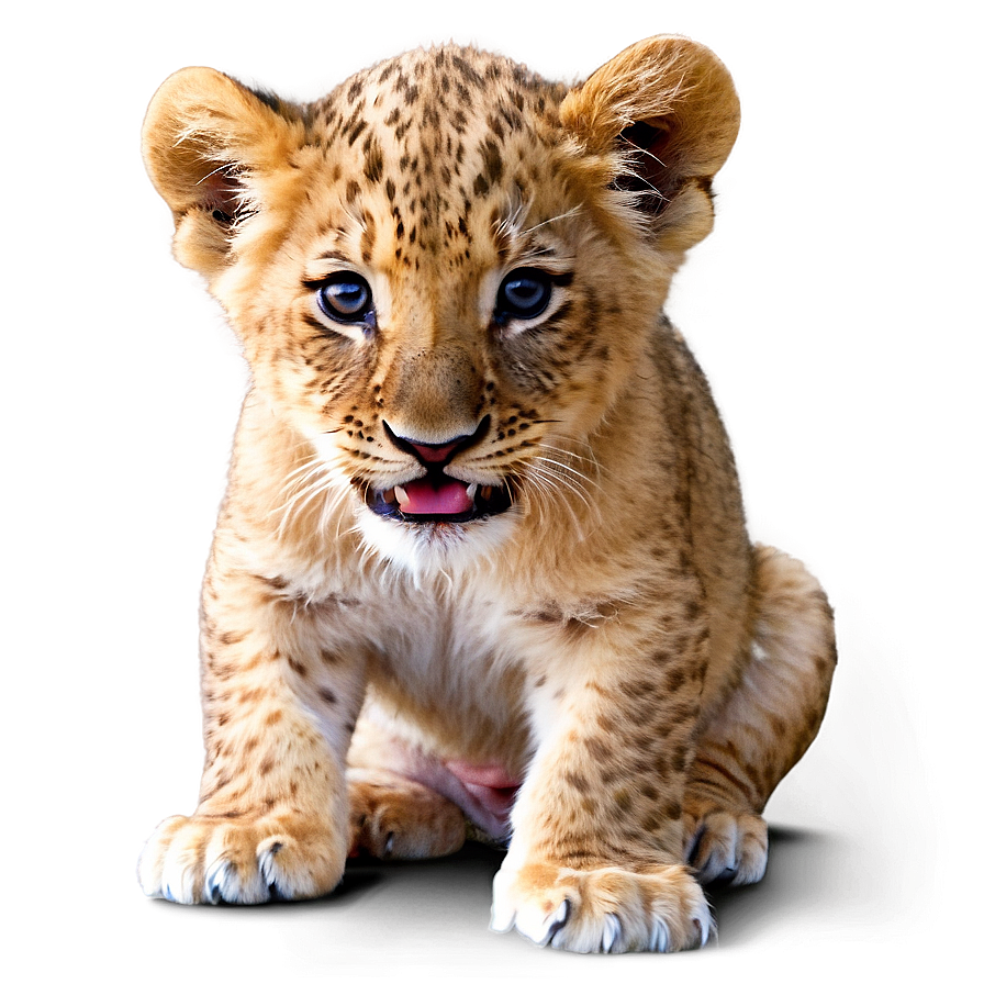 Lion Cub Playing Png 05032024 PNG image
