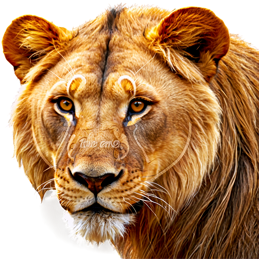 Lion Face Art Png 06122024 PNG image