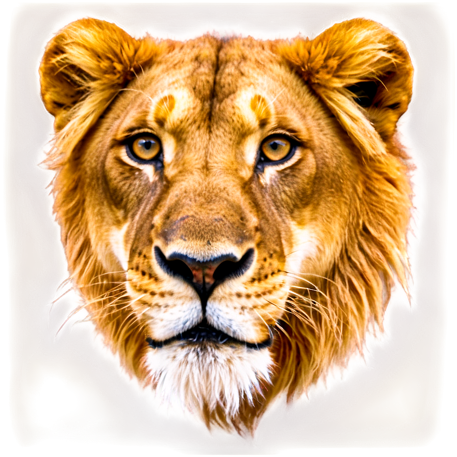 Lion Face Close-up Png Odu2 PNG image