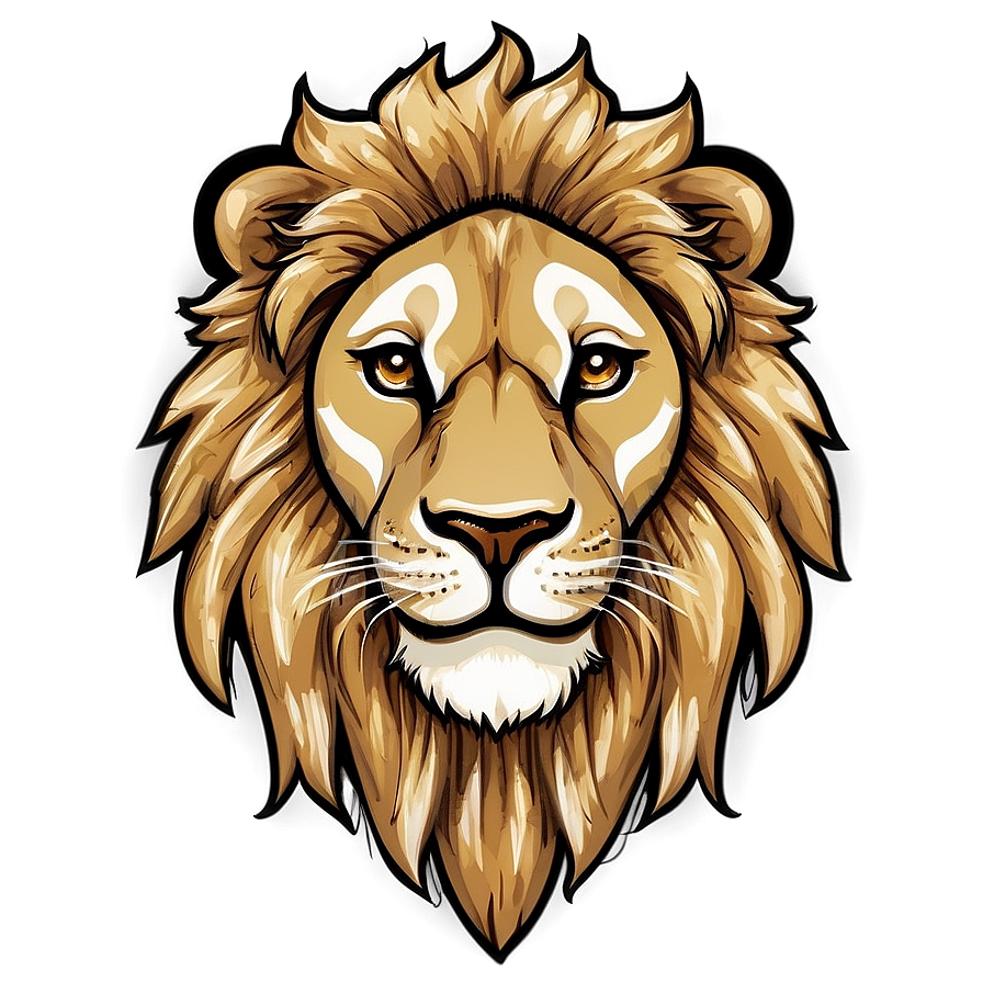 Lion Face Illustration Png 4 PNG image