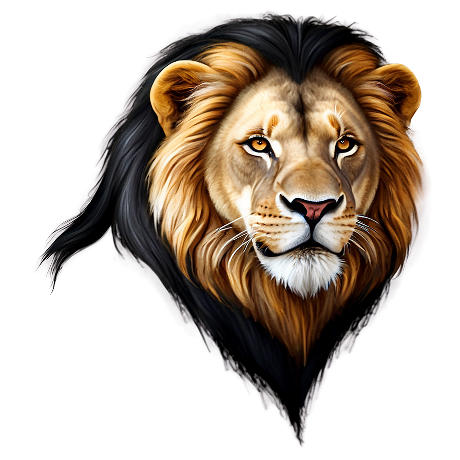 Lion Face Illustration Png Gtr8 PNG image