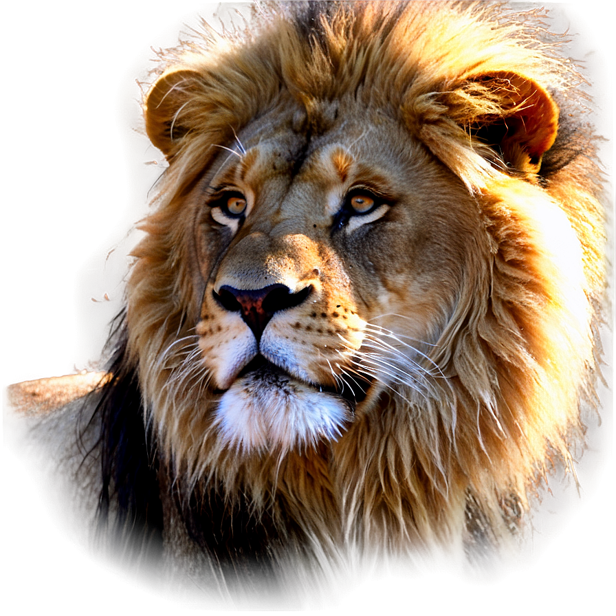 Lion Face In Sunlight Png Jgv69 PNG image