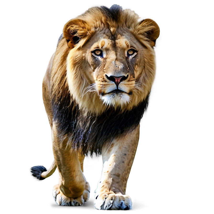 Lion In Grassland Png Eyi PNG image