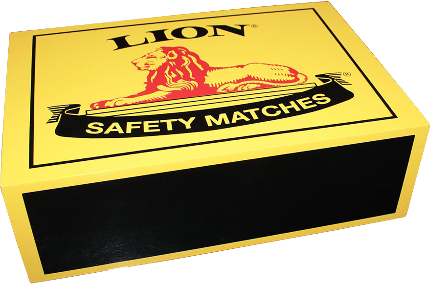 Lion Safety Matches Box PNG image