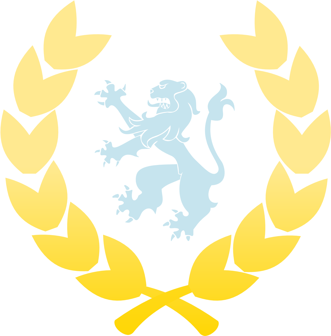 Lionand Laurel Wreath Emblem PNG image