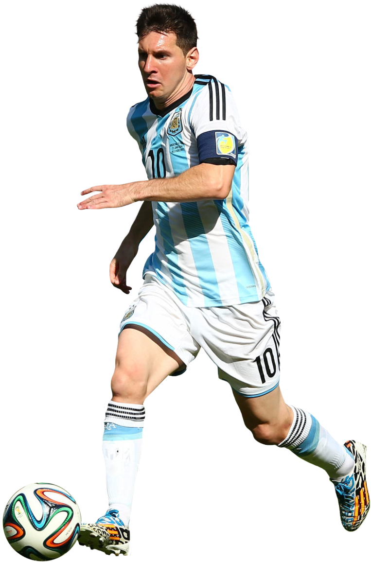 Lionel Messi Argentina Action Shot PNG image