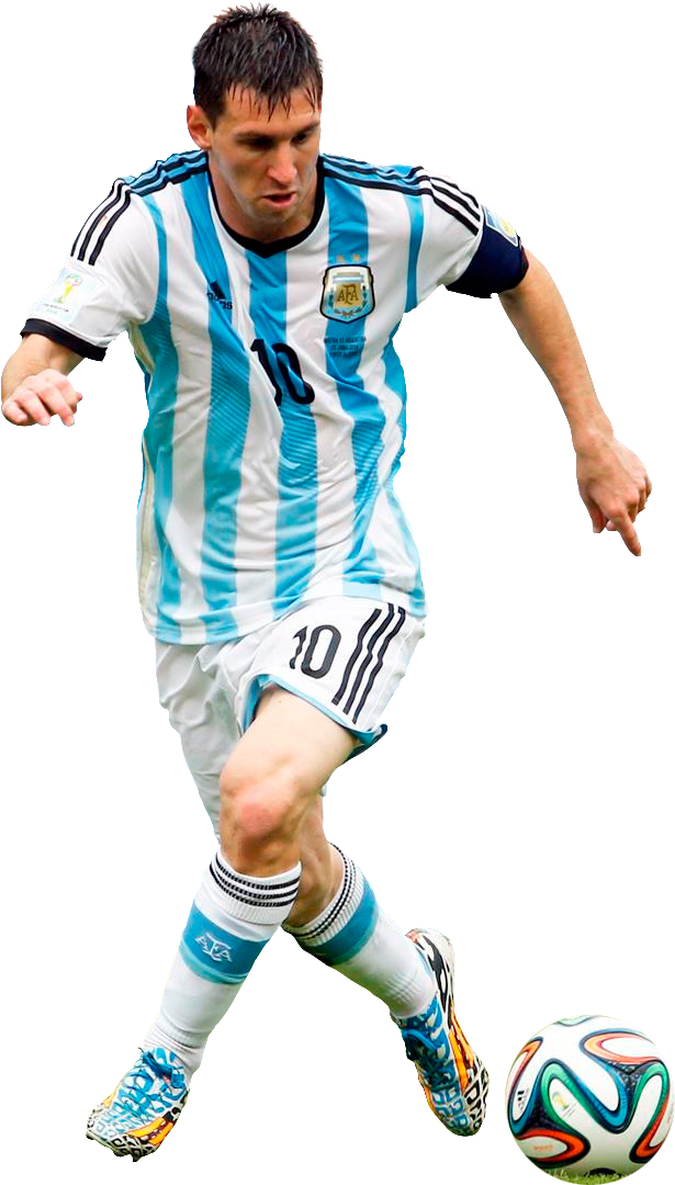 Lionel Messi Argentina Dribbling PNG image