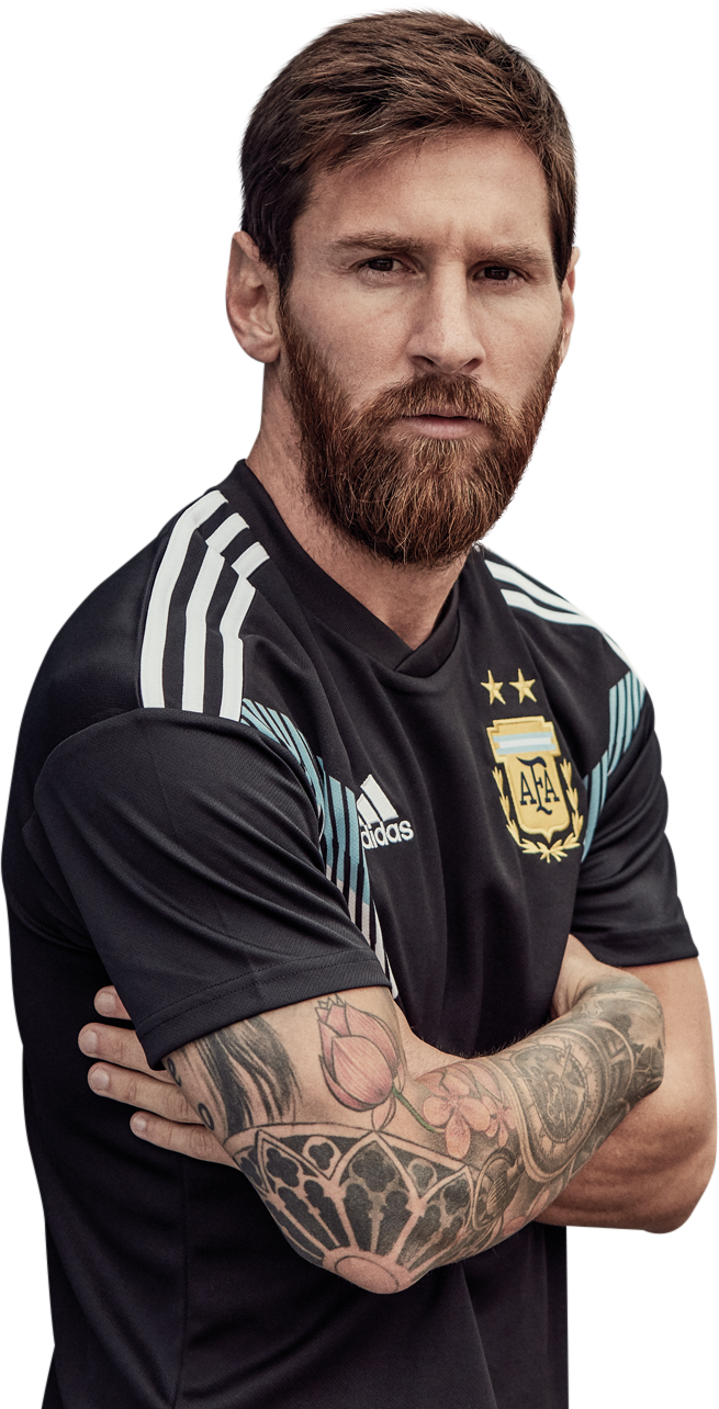 Lionel Messi Argentina Jersey Pose PNG image