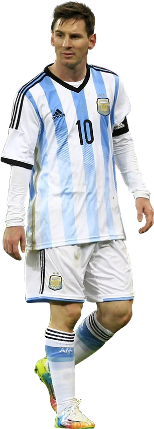 Lionel Messi Argentina Kit PNG image