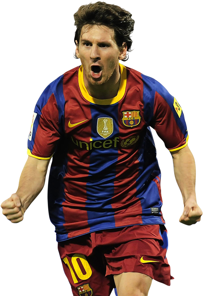 Lionel Messi Celebration F C Barcelona PNG image