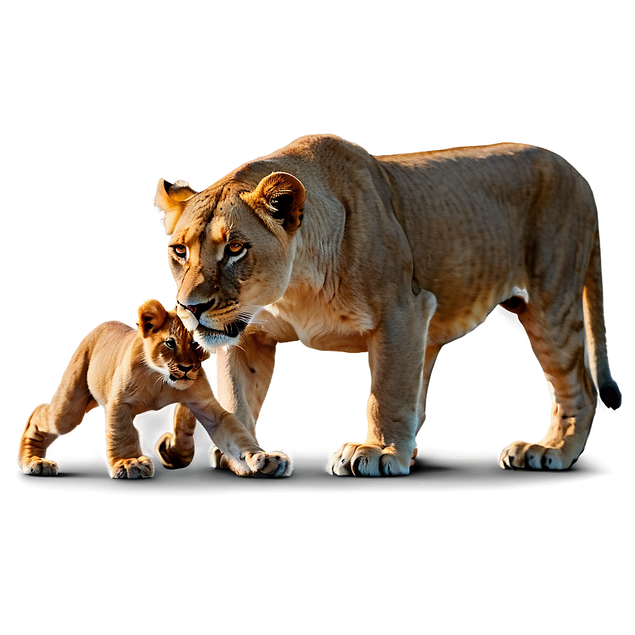 Lioness With Cubs Png 98 PNG image