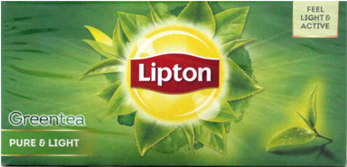 Lipton Green Tea Pure Light Packaging PNG image