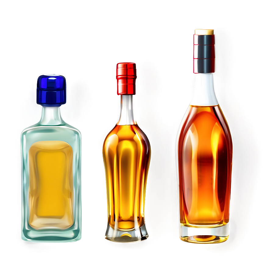 Liquor Bottles Set Png Jey PNG image