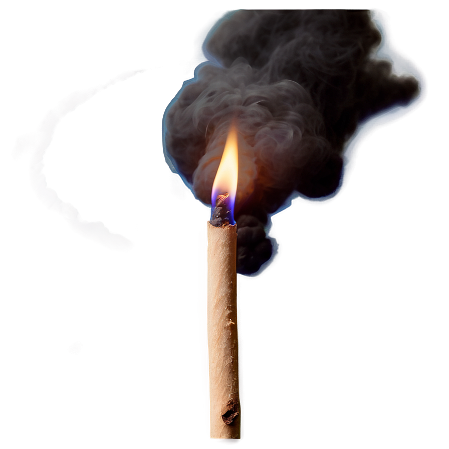 Lit Matchstick Smoke Png 05232024 PNG image