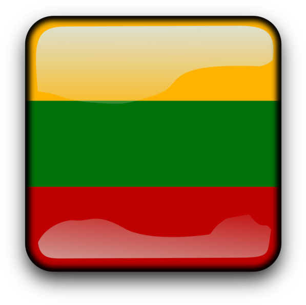 Lithuanian Flag Button PNG image