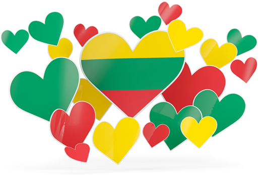 Lithuanian Pride Hearts PNG image