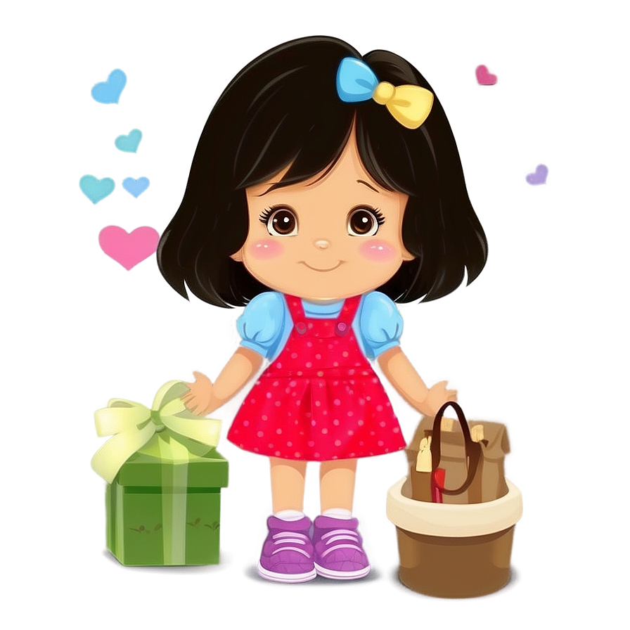 Little Girl Cartoon Png Njk57 PNG image