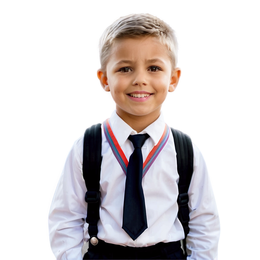 Little Kid In School Uniform Png 06212024 PNG image