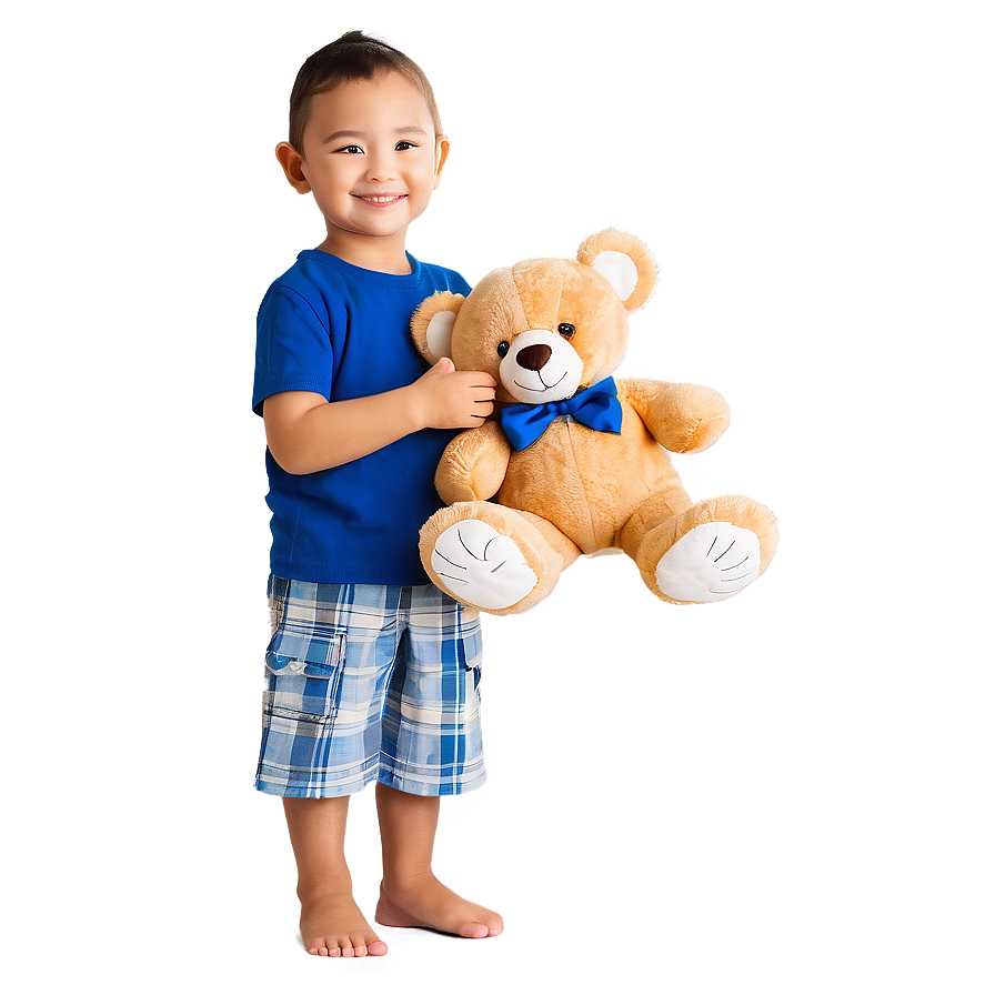 Little Kid With Teddy Bear Png 06212024 PNG image