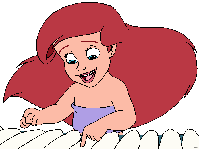 Little Mermaid Animated Character Smiling PNG image